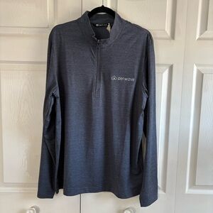 Travis Mathew Havasu 2.0 Quarter Zip Vintage Indigo Blue Black L Golf Eco Light